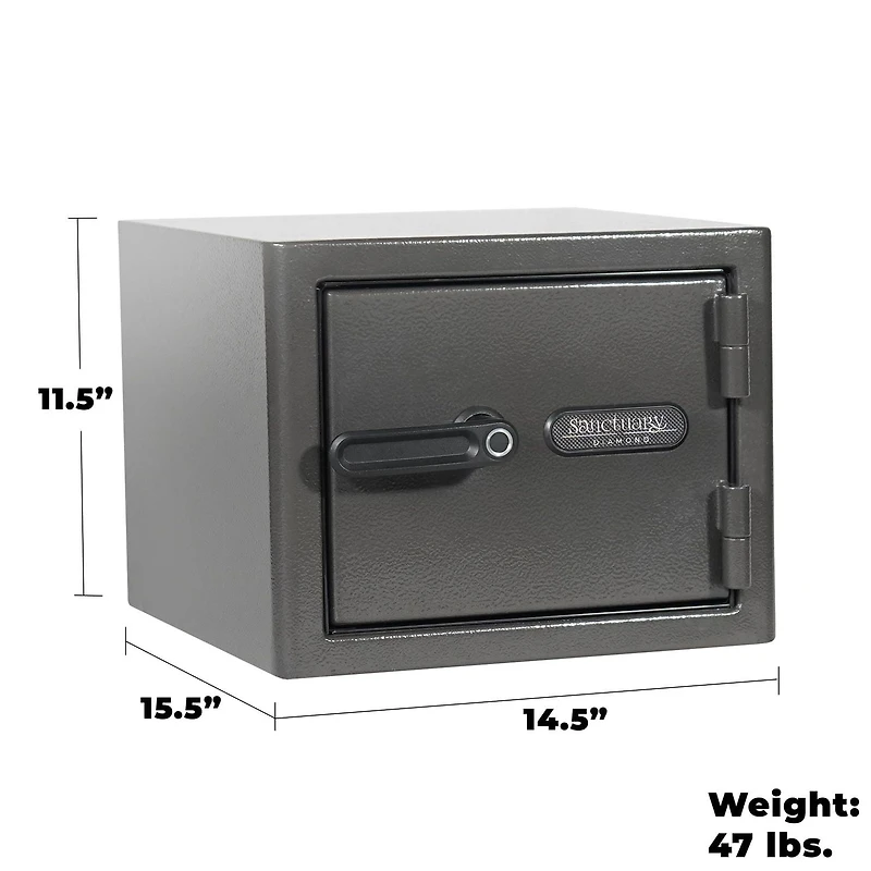 Sports Afield Diamond Series: 11.5" Tall Home Safe & Office Safe With Biometric Lock & Triple Seal Protection [0.75 Cu. Ft.] - SA-DIA1-BIO