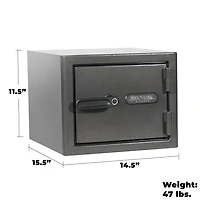 Sports Afield Diamond Series: 11.5" Tall Home Safe & Office Safe With Biometric Lock & Triple Seal Protection [0.75 Cu. Ft.] - SA-DIA1-BIO