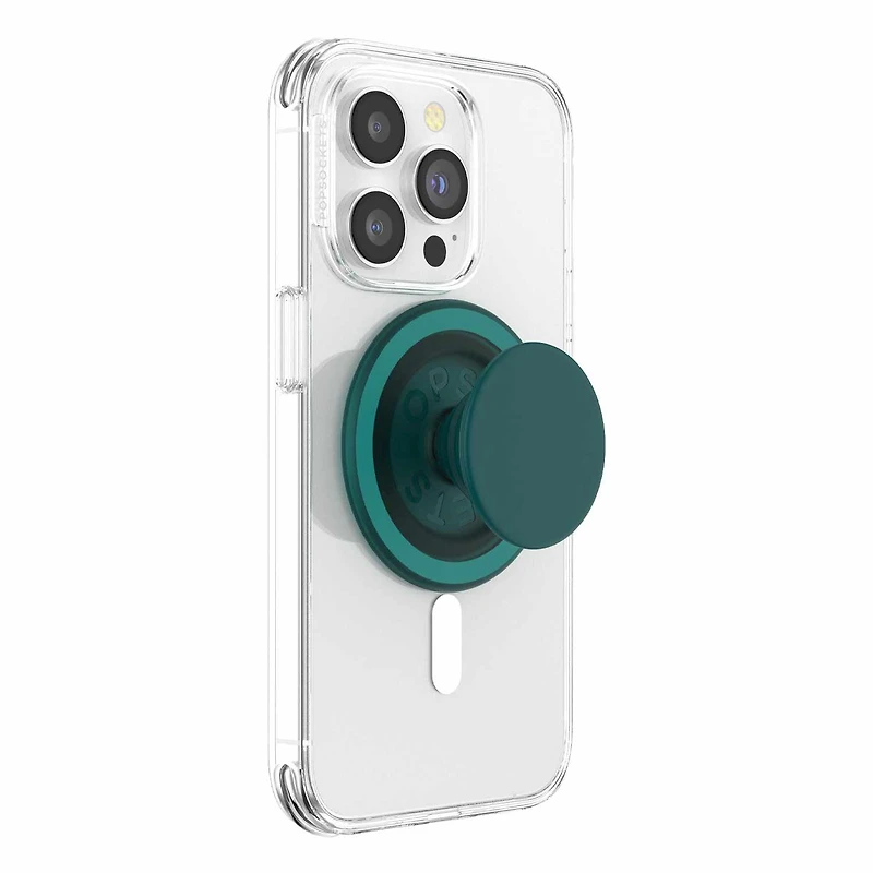 PopSockets PopGrip pour MagSafe Rond avec Anneau Adaptateur Fresh Pine Soft Touch