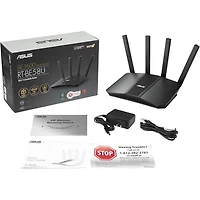 Routeur extensible ASUS RT-BE58U WiFi 7 AiMesh, 4K-QAM, MLO, détection par IA, port WAN/LAN 2,5 GHz, quatre ports 1 GHz