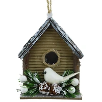 Ornement Maison avec Oiseau Blanc Ornement Maison avec Oiseau