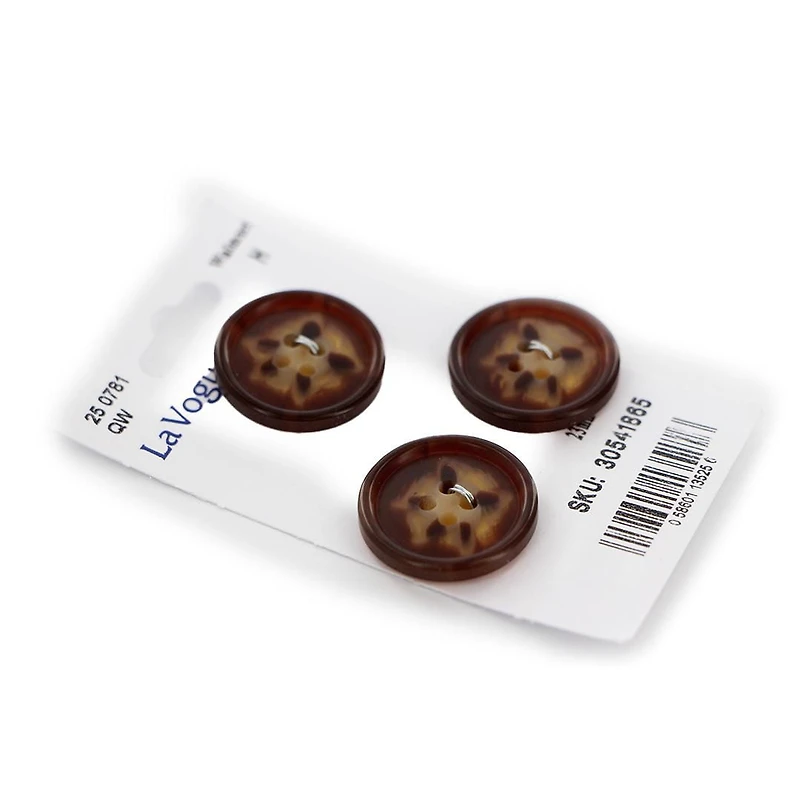 La Vogue 4-Hole Brown Button