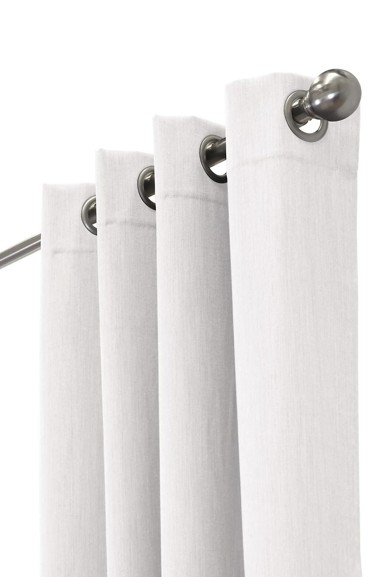 Loft Living Kelsey, panneau de rideau à oeillets texturé, 100% occultant 52" x 63", blanc