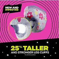 Ninjamas Nighttime Bedwetting Underwear Girl, Sizes S/M - L/XL, 34-44 Count