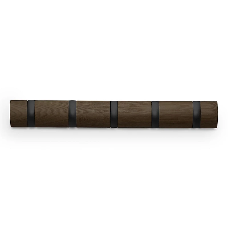 Umbra Flip Wall Mounted Coat Rack,Black/Walnut