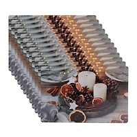Set De Table En Plastique (Bougies Épicées) - Lot De 12