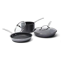 GraniteStone 5-Piece Nonstick Cookware Set, Scratch-Resistant, Granite-coated Anodized Aluminum, Dishwasher-Safe, PFOA-Free As Seen On TV