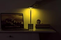 Merkury Innovations 10.5" Metal Muticolor LED Touch Lamp Gold, Metal LED Touch Lamp Gold