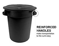 RAMTUFF Outdoor Trash Can Black 77 L