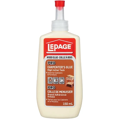 Colle à bois Pro de LePage pour menuisiers 150 ml, adhérence plus forte que le bois