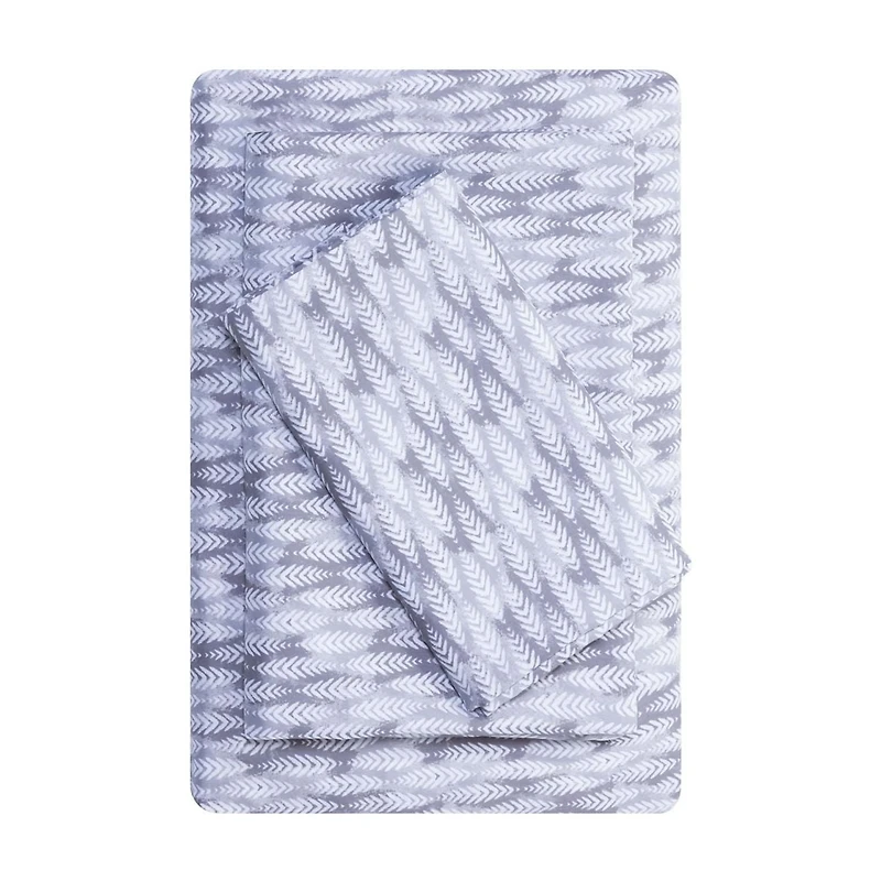 Ensemble de draps en microfibre doux et facile d'entretien Mainstays – Imprimé Tailles: 1 place