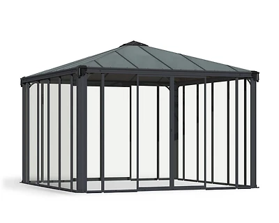 CANOPIA par PALRAM Ledro Gazebo de jardin clos / solarium avec enceinte de spa 12 pi x 12 pi