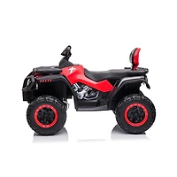 KidsVIP Upgraded Titan Edition 24V Kids’ 4×4 Ride-On ATV Quad with Rubber Tires, Leather Seat and Music