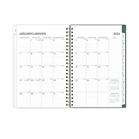 Agenda hebdomadaire/mensuel 2024, 5 po x 8 po, Blue Sky, Monroe Light