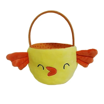 WAY TO CELEBRATE Pâques en peluche 10,5 pouces Pâques poussin panier, jaune
