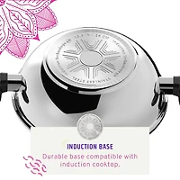 Maharaja Stainless Steel Karahi with lid 26cm, 26cm