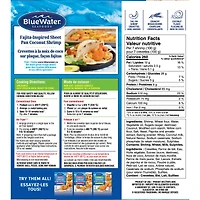BlueWater Seafoods Coconut Shrimp Whole Shrimp, Breaded with Crunchy Panko Breadcrumbs, Frozen, 255 g Package, Crunchy coconut shrimp with panko breading