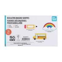 Pen+Gear Die Cut Bulletin Board Shapes, 3 Designs, 36 Count
