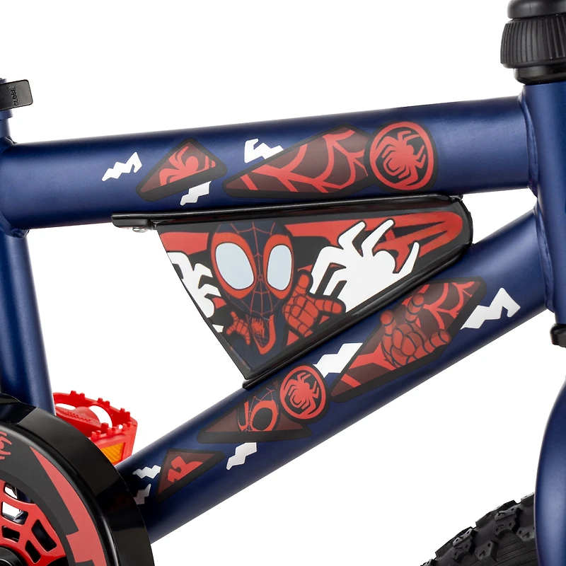 Huffy 14-inch Spidey and His Amazing Friends Boys’ Bike featuring Miles, Blue, 4-6 years old