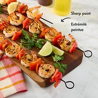 4PC Non-Stick Metal BBQ Skewers