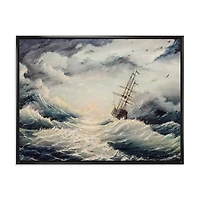 Designart Lutte avec les éléments ART MURAL À CADRE FLOTTÉ