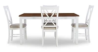 Lander 5-Piece Dining Set, Brown