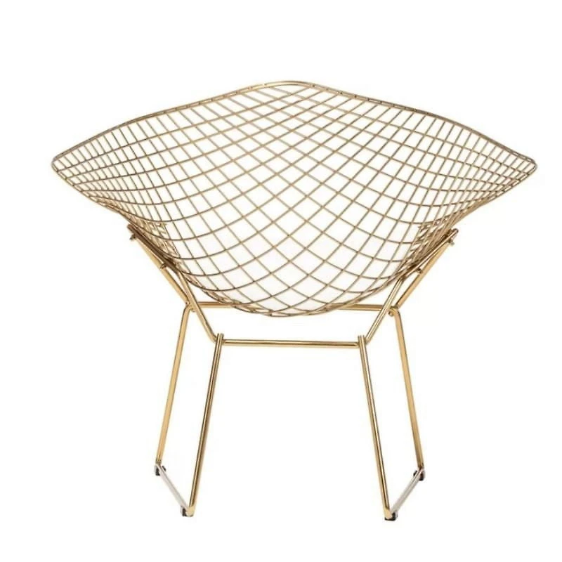 Chaise Bertoia Plata Import Or/Diamant Blanc