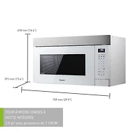 Panasonic NNST27HW Genius Prestige Plus 2.0 cft. Over-The-Range Microwave, White