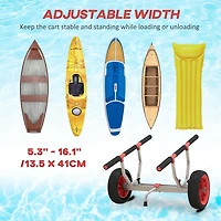Soozier Kayak Cart with Adjustable Width and Large Wheels, Red