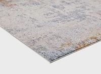 Tapis tissé crème et bleu Venita
