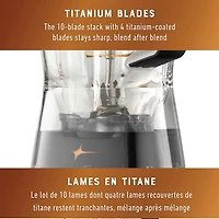 Oster Extreme Mix Blender, 1500 Watt High Speed Blender with 10-Point Blade, 8-Cup Kitchen Blender with Auto Programs