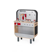 Janod - Brico'Kids - Etabli Reverso - 34 Accessoires en Bois - Jouet de Développement des Compétences Motrices - Apprentissage Précoce - Créatif et Imaginatif - Pour Tout-Petits - À partir de 3 Ans +