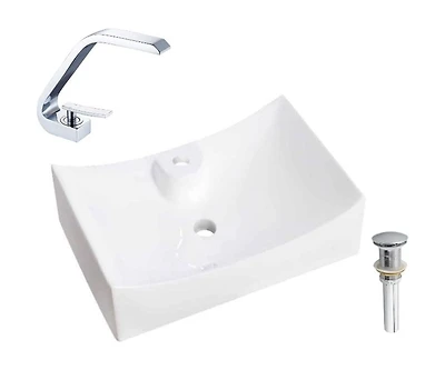 DROP Bath and Kitchen DR091483 Bathroom Vessel Sink Set