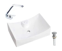 DROP Bath and Kitchen DR091483 Bathroom Vessel Sink Set