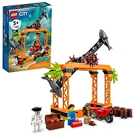 LEGO City Stuntz Le défi de cascades de l’attaque du requin 60342 Ensemble de construction (122 pièces) Comprend 122 pièces, 5+ ans
