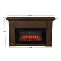 Foyer Électrique Alcott de 75 pouces en Fût Vieilli par Real Flame