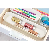 iDesign Coconut Eco BPA-Free Recycled Plastic Compact Drawer Organizer Bin - 3.6" x 14.4" x 2.4"