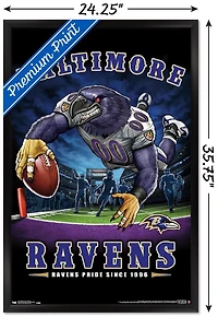 NFL Baltimore Ravens - End Zone 17 Wall Poster, 14.725" x 22.375"