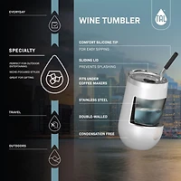 TAL Stainless Steel Wine Tumbler 12 fl oz, Mint, Water Bottle