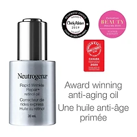 Neutrogena Huile au rétinol antiâge pour le visage, Sérum pour le visage et les yeux Correcteur de rides express 30 mL