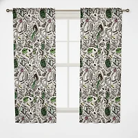 Les Tortues Ninja 100% Polyester Rideaux Opaque pour la Chambre, Lot de 2