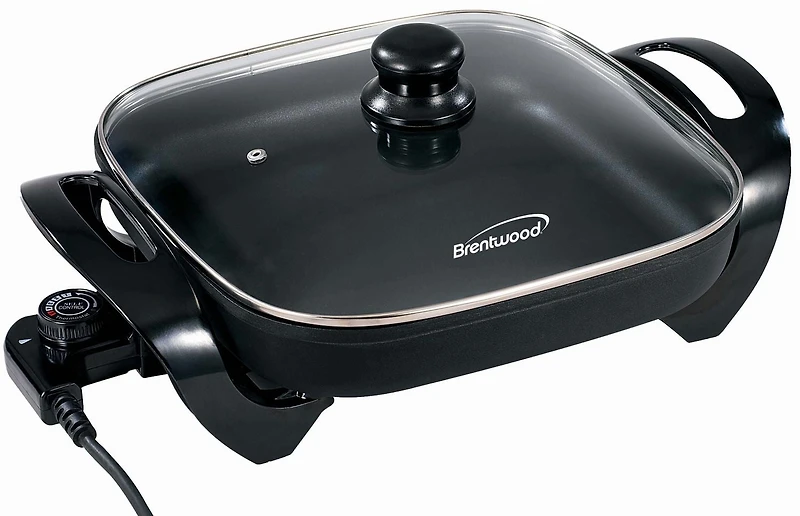 Brentwood 12” Non-Stick Electric Skillet with Glass Lid - SK65