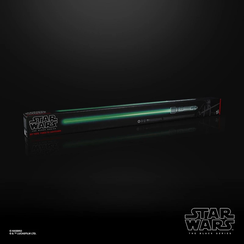 Star Wars The Black Series Kit Fisto Force FX Lightsaber with LEDs and Sound Effects, Collectible Roleplay Item with Removable Blade