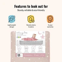 Dream On Me Modern Love Crib and Toddler Mattress / Greenguard Gold Environment Safe Baby Mattress/ JPMA Certified Infant Mattress / Waterproof Vinyl Cover/ Maximum Support and Safety