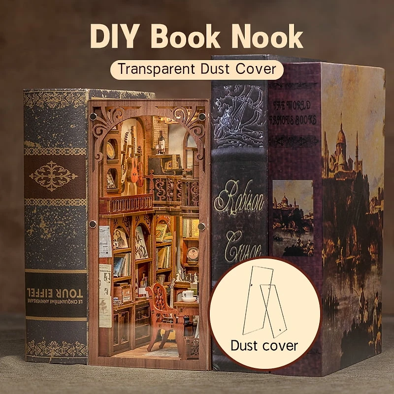 Tradeopia Puzzle en bois 3D – Kit DIY Le Rythme Secret Bibliothèque Miniature
