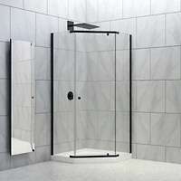A&E Bath and Shower NVD-38-BLK-NW SHOWER NO WALLS