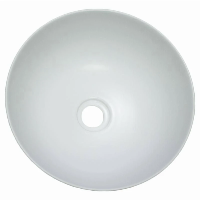 American Imaginations -in. W Above Counter White Bathroom Vessel Sink For Wall Mount Wall Mount Drilling AI