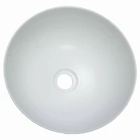 American Imaginations -in. W Above Counter White Bathroom Vessel Sink For Wall Mount Wall Mount Drilling AI