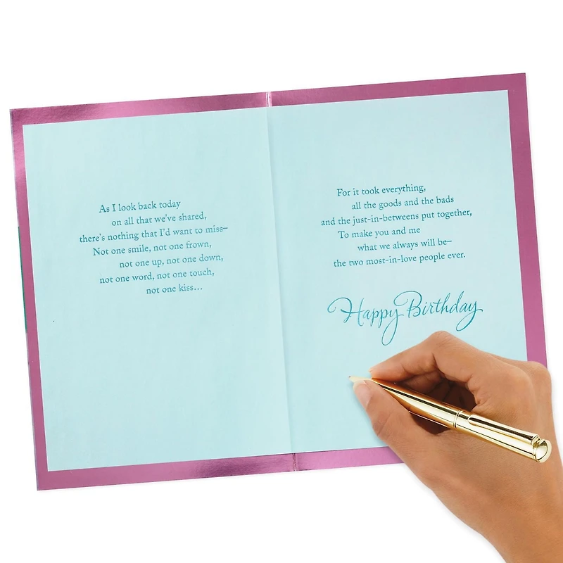 Carte de fête pour une épouse, Hallmark (photo d'une orchidée)
