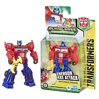 Transformers Bumblebee Cyberverse Adventures, figurine Action Attackers Optimus Prime de 9,5 cm, classe Éclaireur, avec attaque Energon Axe